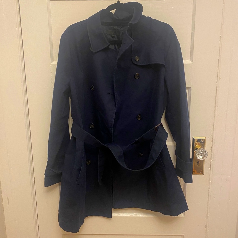 UNIQLO Navy Trench Coat - Belted